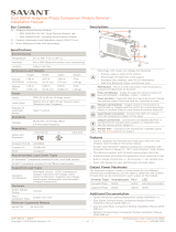 Savant SPM-H2APD10-01 Reference guide