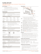 Savant SPM-Q2FPD10-01 Reference guide