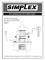 Simplex PE70 Series Electric Power Pumps - 54393 B User manual