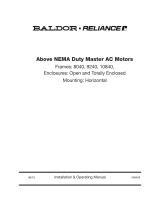 Baldor-Reliance Above NEMA Duty Master AC Motors Owner's manual