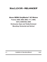 Baldor-Reliance Above NEMA DutyMaster AC Motors (Horizontal & Vertical) Owner's manual