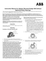 Dodge ISN Unitized Spherical Roller Bearing Owner's manual