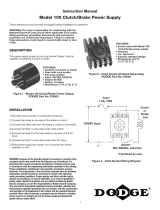 Dodge Model 100 Clutch/Brake Power Supply Owner's manual