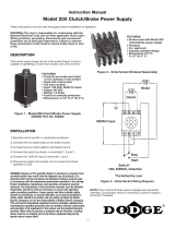 Dodge Plug in Clutch / Brake Power Supplies Owner's manual