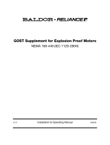 Baldor-Reliance GOST Supplement for Explosion Proof Motors NEMA 180-449 (IEC 112S-280H) Owner's manual
