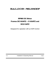 Baldor-RelianceRPM III DC Motor Frames DC180ATZ-C180ATZ & DC210ATZ