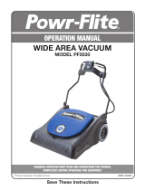 Powr-Flite Wide Area Vacuum Owner's manual