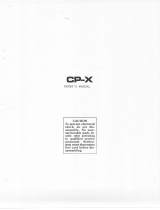 Tapco CP-X Owner's manual