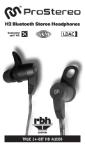 RBH Sound H2 Bluetooth® Stereo Headphones Owner's manual