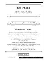 Musical Fidelity kW Phono Stage (v2) User manual