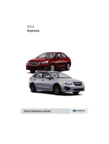 Subaru 2012 Impreza Reference guide