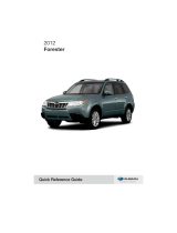Subaru 2012 Forester Reference guide