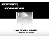 Subaru 2003 Owner's manual