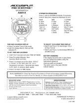 Accusplit A601XBK Operating instructions