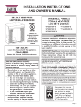 White Mountain Hearth Jefferson Select Firebox (VFS_FB) Owner's manual