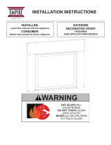 American Hearth Rushmore 40 See-Through Exterior Decorative Front Owner's manual