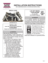 White Mountain Hearth Rushmore DVCT36,40 Birch Log Set Owner's manual