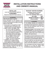 White Mountain Hearth Elite Radiant Vented Burner (BFR(2124,30)RN) Owner's manual