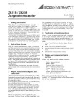 Gossen MetraWatt Z821B Operating instructions