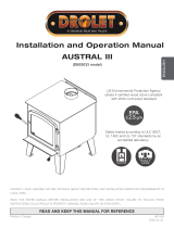 Drolet AUSTRAL III WOOD STOVE Owner's manual