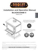 Drolet BLACKCOMB II WOOD STOVE Owner's manual