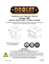 Drolet ESCAPE 1800 WOOD STOVE Owner's manual