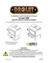 Drolet ESCAPE 1800 WOOD STOVE ON LEGS User manual