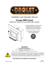 Drolet ESCAPE 1800-I WOOD INSERT TRIO Owner's manual