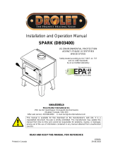 Drolet SPARK WOOD STOVE Owner's manual