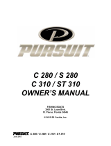 PURSUIT 2016 Center Console 280, Sport 280, Center Console 310, Sport Tender 310 Owner's manual