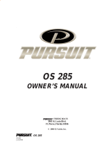 PURSUIT OS 285 Owner's manual