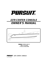 PURSUIT 2000 Center Console-2270 Owner's manual