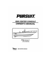 PURSUIT 1994 Center Console-2600 Owner's manual