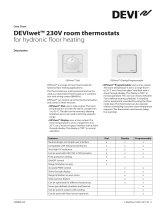 Danfoss DEVIwet Dial thermostat for hydronic floor heating Datasheet