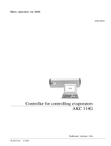 Danfoss Controller type AKC 114G for controlling evaporators. Vers. 1.0x. AKM Installation guide