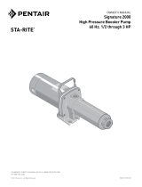 STA-RITE Signature 2000 High Pressure Booster Pump Owner's manual