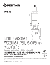 MYERS WGX30/50, WGX30H/50H/75H, VSX30/50 and VHX30/50/75 Owner's manual