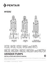 MYERS VS30, VH30, VS50, VH50 and VH75, WG30, WG30H, WG50, WG50H and WG75H Owner's manual