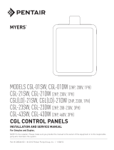 Pentair Myers CGL(LD)-21SW Owner's manual