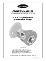 Berkeley S.A.E. Engine-Mount Centrifugal Pump Owner's manual