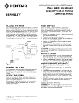 Berkeley 30EDH and 30EEDH Engine Driven Self-Priming Centrifugal Pumps Owner's manual