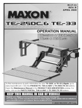 Maxon TE-25DC Operating instructions