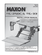 Maxon TE-25DC Installation guide