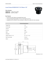 Basler Lens Evetar M12B1616W F1.6 f16mm 1/2" Datasheet