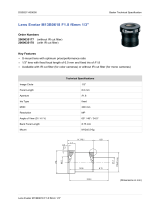 Basler Lens Evetar M13B0618IR F1.8 f6mm 1/3" Datasheet