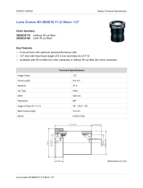 Basler Lens Evetar M13B0818IR F1.8 f8mm 1/3" Datasheet