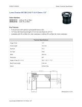 Basler Lens Evetar M13B1218IR F1.8 f12mm 1/3" Datasheet