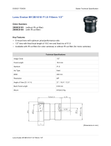 Basler Lens Evetar M13B1618W F1.8 f16mm 1/3" Datasheet