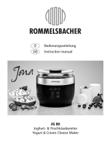 Rommelsbacher Joghurt- & Frischkäsebereiter JG 80 aus Edelstahl User manual