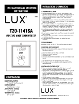 Lux Products T20-1141SA Owner's manual